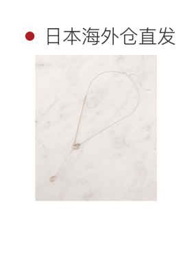 日本直邮grove Y字椒盐卷饼项链 粉色金005