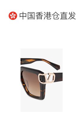 香港直邮VALENTINO 男士太阳镜 VLS107B5500 SS2023 棕色 徽标太