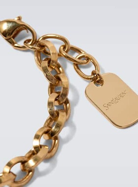 1h可退 潮奢 Saint Laurent 圣罗兰 男士 徽标链条手链