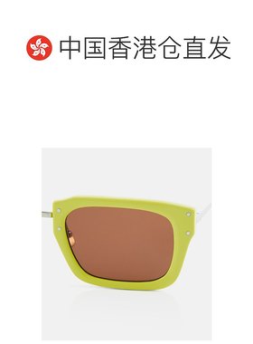 香港直邮JACQUEMUS 男士太阳镜 SOLIYELLOW SS2023 黄色 方框太阳