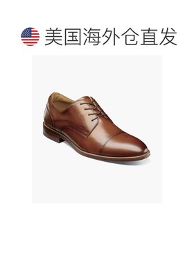 自营Men's Florsheim Rucci Oxford Cognac Leather Dress Shoes