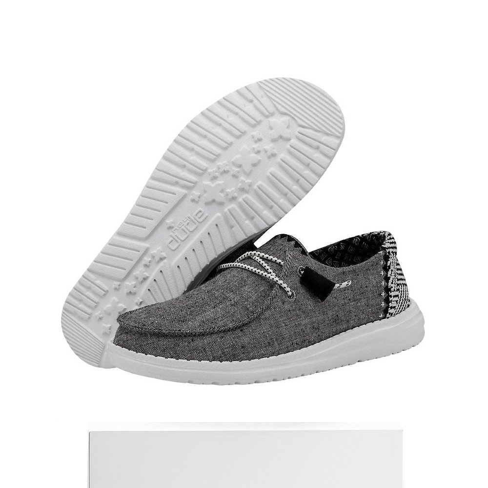 自营hey dudeWomen's Wendy Chambray Woven Slip-On Shoes In On - 图3
