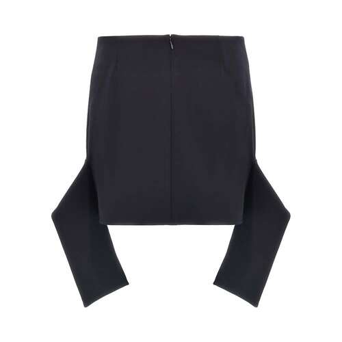 自营Courreges Women's Reversed Belt Mini Skirt - blue 美国奥 - 图2