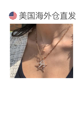 自营 sabrina14k 金和钻石初始项链 - 玫瑰色 美国奥莱直发吊坠
