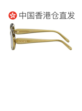 1h可退 香港直邮LOEWE 罗意威 男士 绿色 Swan Slim 太阳镜 LW401