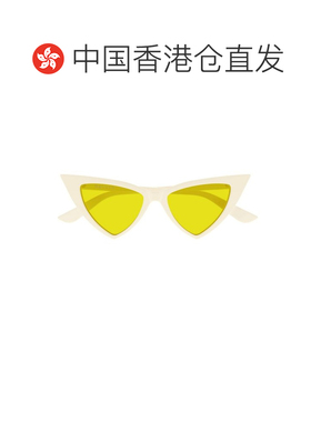 香港直邮ALEXANDER MCQUEEN 女士眼镜 AM0518S005 CO 黄色 几何太