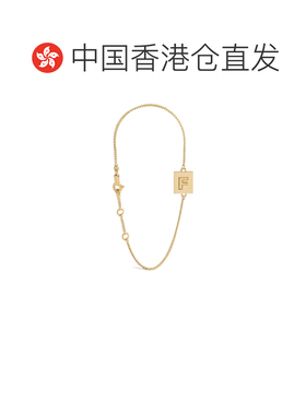 香港直邮CELINE 女士项链 46B1F6BRA35OR SS2022 黄色 字母F手链