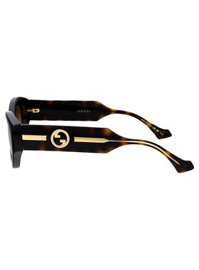 GUCCI 女士眼镜 GG1553S002 CO 黑色 几何框太阳镜