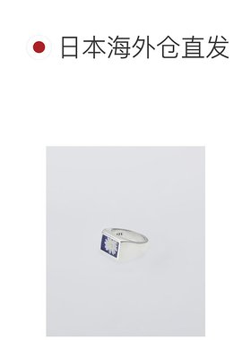 1h可退 日本直邮XOLO 男士银饰蓝花图腾戒指 UMA4XOR101