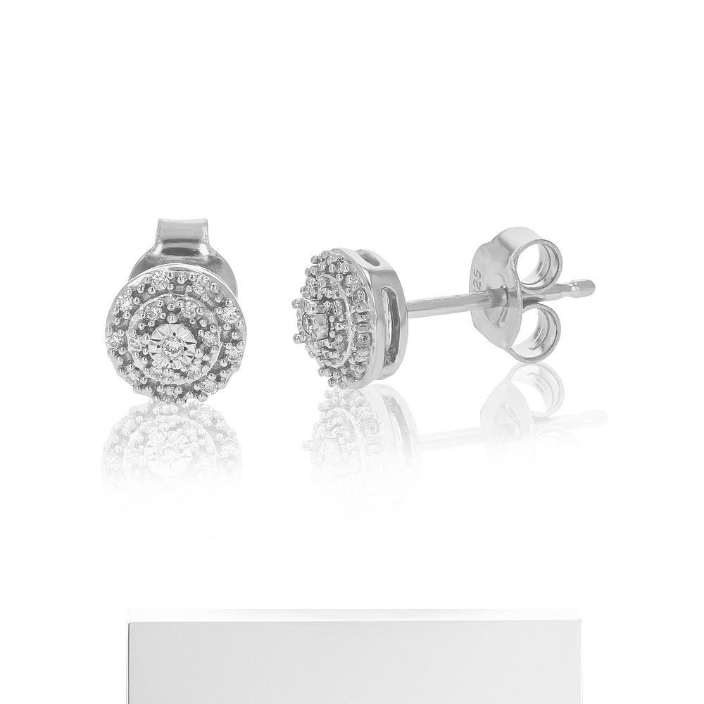 vir jewelsRound 1/10 cttw Round Lab Grown Diamond Stud Earri - 图3