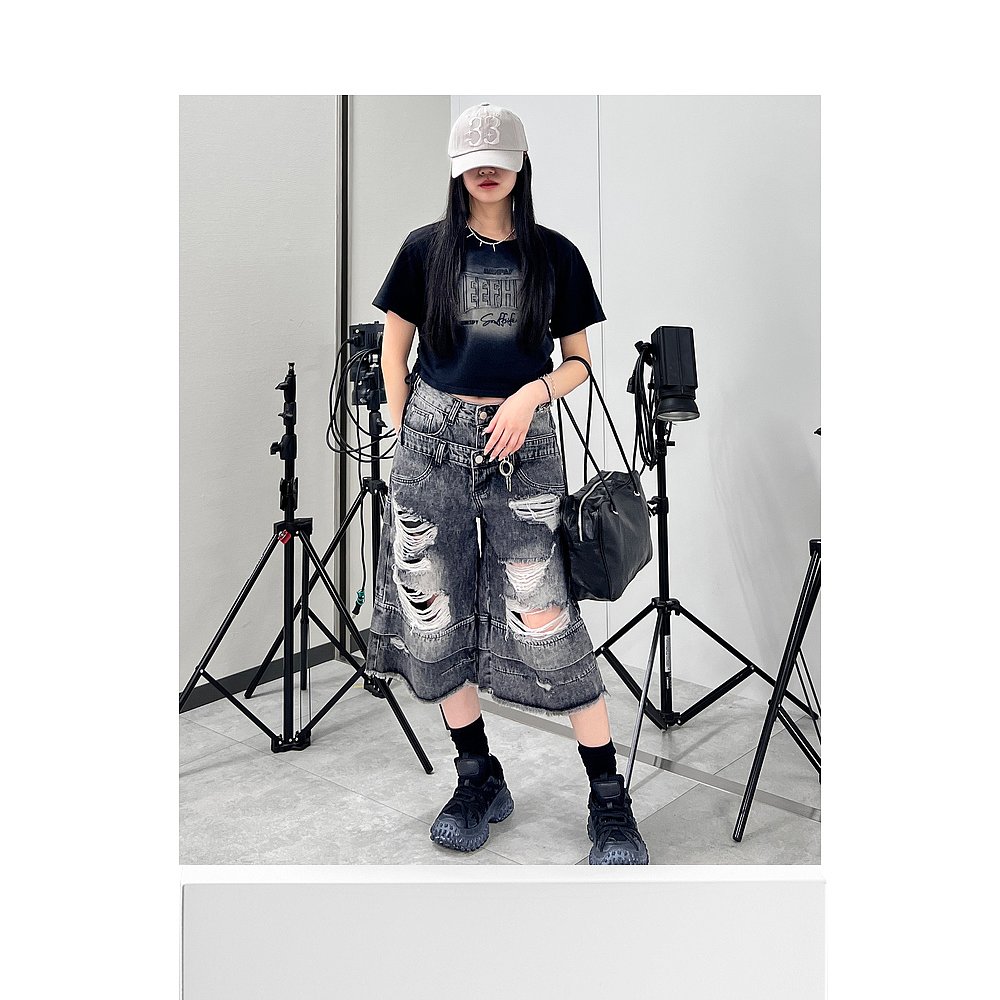 1h可退 日本直邮Figments 男女同款短款拼接LogoT恤 FG25SS150 - 图3
