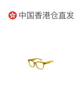 1h可退 香港直邮GUCCI 女士眼镜 GG0958O012 CO 黄色 几何框平光