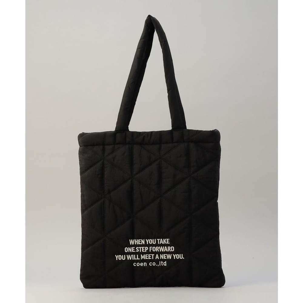 日本直邮coen 几何印花刺绣logo绗缝托特包 [CO3322AW014483]背包,淘宝优惠券,粉丝福利购,淘宝优惠卷