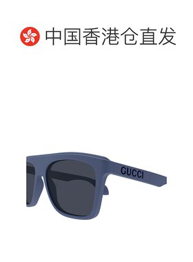 香港直邮GUCCI 男士太阳镜 GG1570S008 SS2025 蓝色 矩形太阳镜