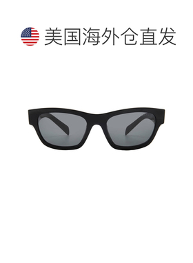 自营Prada Dark Grey Rectangular Ladies Sunglasses PR B09S 16