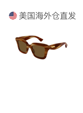 美国直邮自营bottega venetaBv1493s金色特大号大号方形方形太阳