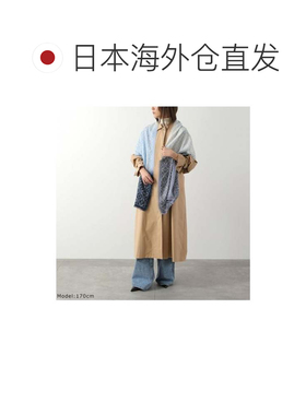 日本直邮LOEWE 罗意威围巾 FSA2S1SW03 字母图案披肩 5143浅蓝深