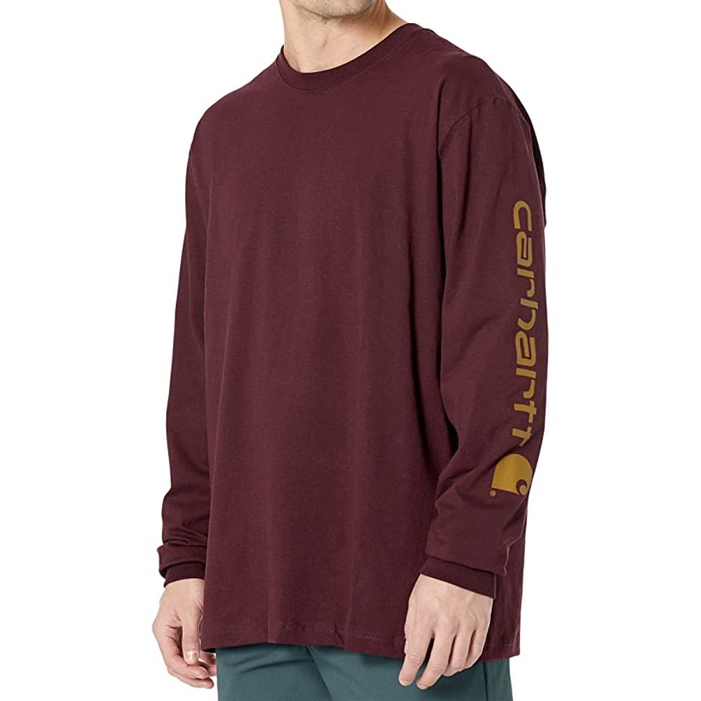 香港直邮潮奢 Carhartt 卡哈特 男士L/S 标志Logo袖子T恤 - 图2