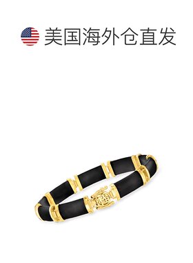 自营 Ross-Simons 黑色玛瑙“Good Fortune”手链 18配饰