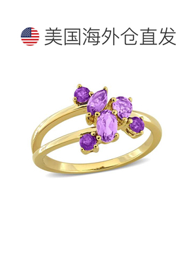 自营Mimi & Max Multi-Gem Cluster Split Shank Ring Sterling S
