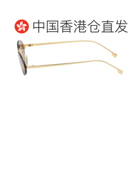 香港直邮Fendi 芬迪 女士 金色 First Crystal 太阳镜 FE4075USW5