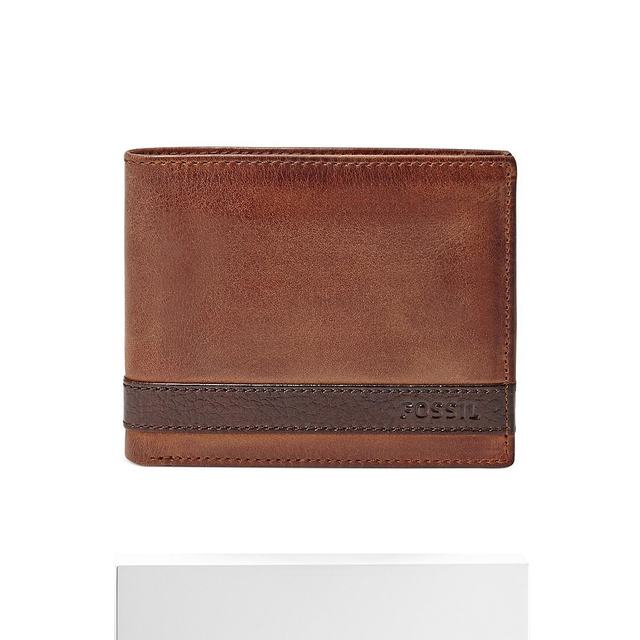 Fossil men's wallet fossil genuine leather imported portable wallet pocket bi-fold