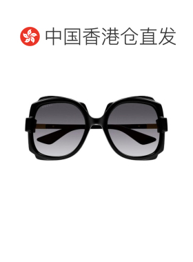 1h可退 香港直邮GUCCI 女士眼镜 GG1431S001 SS2026 黑色 徽标太