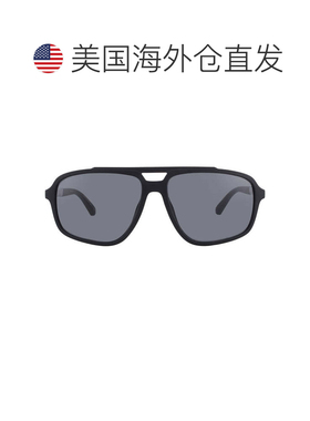 自营Emporio Armani Polarized Grey Navigator Men's Sunglasses