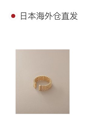 日潮跑腿COCOSHNIK K18 蜜色切割球形开口戒指（厚款） 405-66343