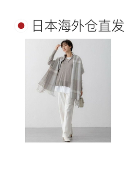 23区 山羊绒格纹披肩