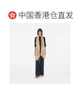 香港直邮Burberry博柏利 女款战马logo格纹图案围巾秋冬保暖