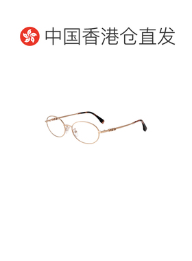 香港直邮FENDI 女士眼镜 FE50140U028 SS2026 金色 椭圆形框平光