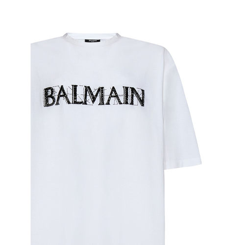 1h可退 香港直邮BALMAIN 男士T恤 AH0EG015PB74GAB SS2023 白色 B - 图3