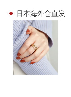 日本直邮ANE MONE 女士双线金属戒指 简约时尚 高级感十足 手部装