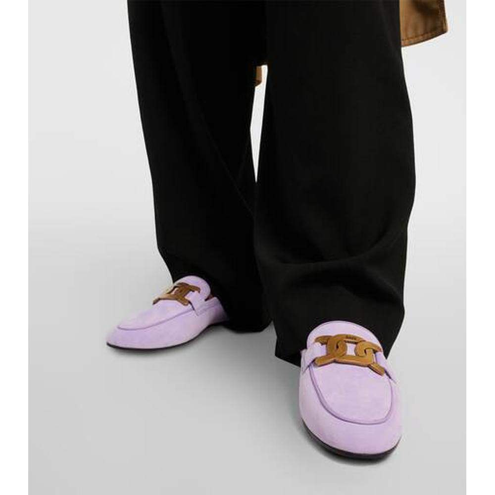 1h可退 香港直邮TOD'S 托德斯 女士 Kate 绒面革乐福鞋 purple紫,淘宝优惠券,粉丝福利购,淘宝优惠卷