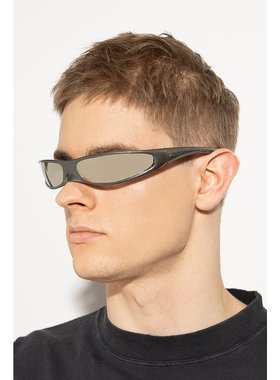 BALENCIAGA 男士眼镜 812599T00071498 CO 灰色 刀锋方框太阳镜