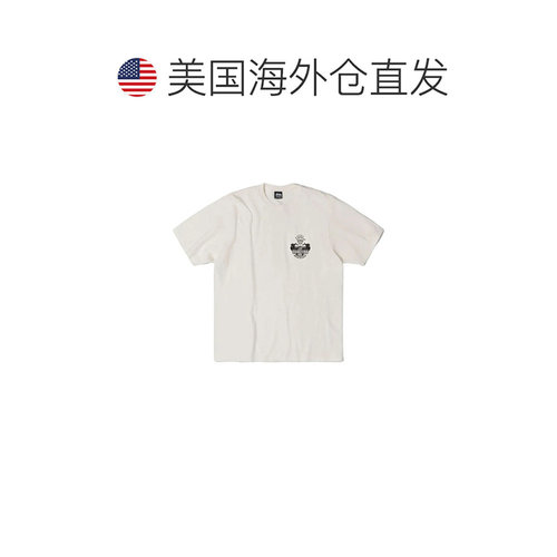 美国直邮 Stussy 男女同款 皇冠印花图案圆领短袖T恤 - 图1