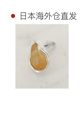 日本直邮grove 石纹耳钉 橙色067