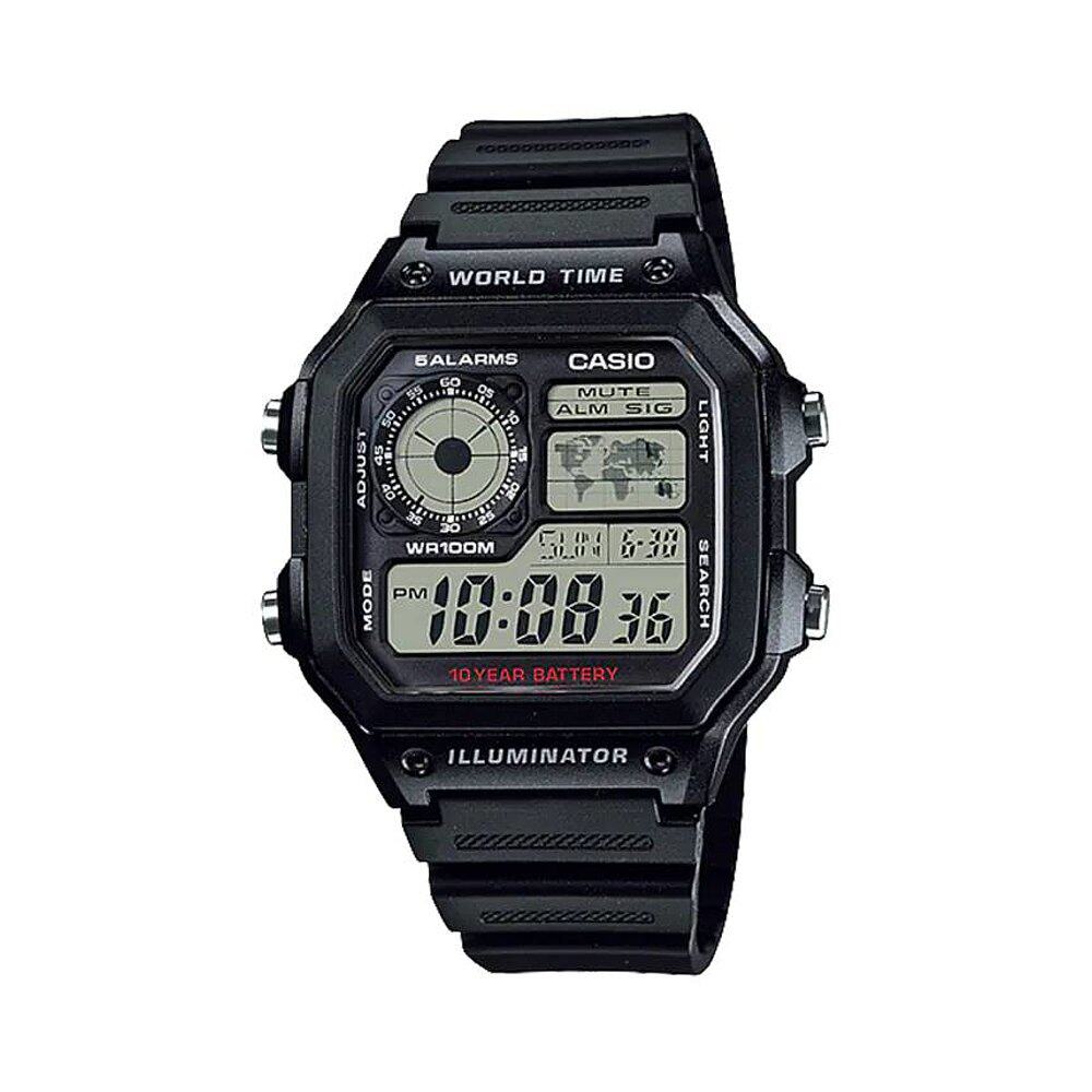 香港直邮casio卡西欧小方块男士手表ae 1200wh 1avdf防水运动学生