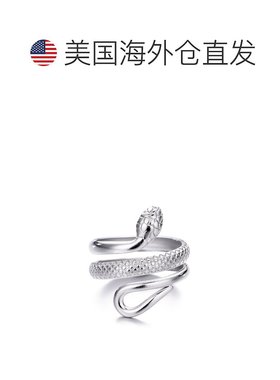 自营adorniaTarnish Resistant Silver Curvy Snake Ring - silve