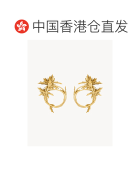 Saint Laurent 金属蓟花门环耳环 A000G7Y1500配【付后1h可退】