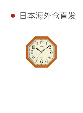 日本直邮Casio 卡西欧 IQ-1023J-7JF 电波挂钟 浅棕色