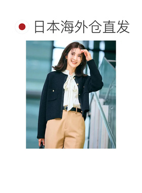 日本直邮23区 玻璃羽毛腰带金色系皮带