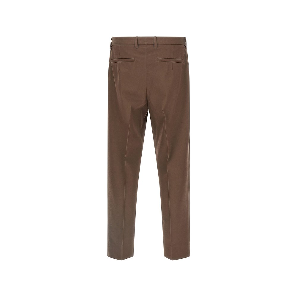1h可退 香港直邮潮奢 zegna 杰尼亚 男士 羊毛棉质长裤 UGI04A2TP - 图0