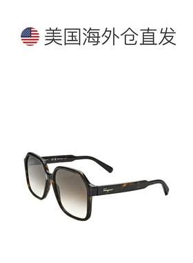 自营 salvatore ferragamo菲拉格慕女式56毫米灰色太阳镜-深乌龟