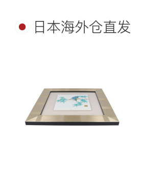 日本直邮九谷烧陶瓷板画：枫树与翠鸟 / 山田义明陶瓷板画