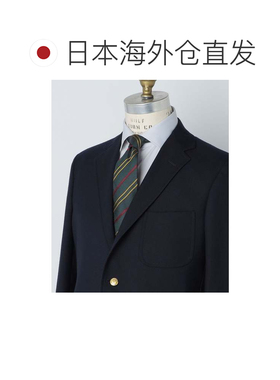 日本直邮SHIPS 普契尼 真丝提花交替条纹领带 蓝色