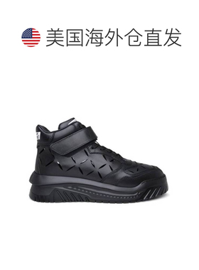 自营Versace Men's Black / Palladium Odissea High Top Sneaker