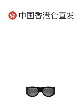 香港直邮GUCCI 女士太阳镜 GG1918S003 SS2025 黑色 矩形镜框太阳