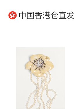 香港直邮VALENTINO 男士项链 YJ0Y47KFH9SL AW2025 米白色 串珠项